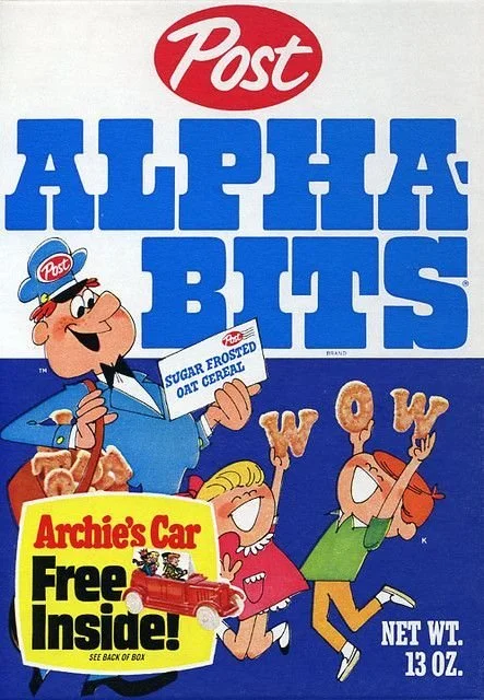Alphabits cereal box